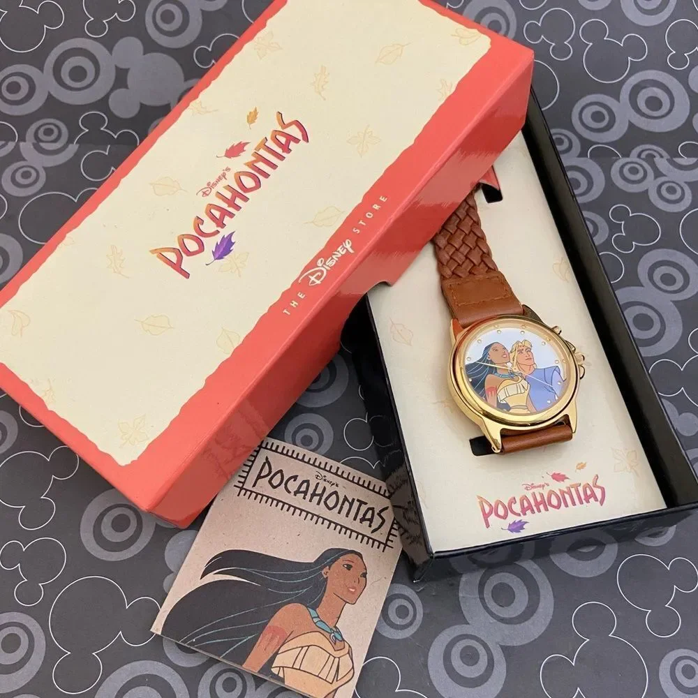 Vintage Disney Pocahontas Musical Swiss Quartz Watch Plays “Colors of the Wind” - Picture 8 of 16